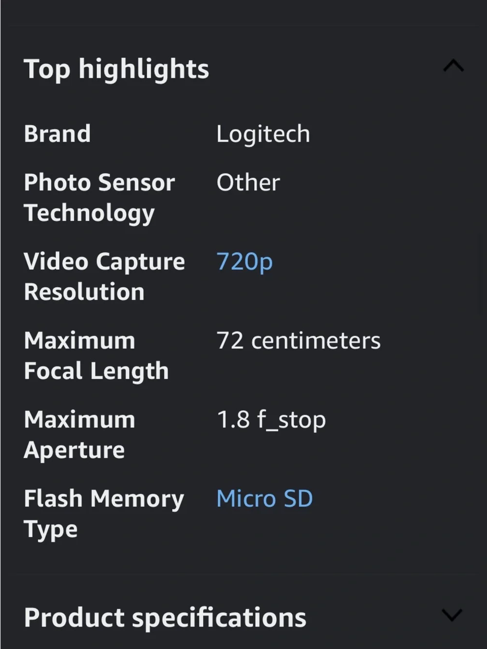 Logitech 720p hd